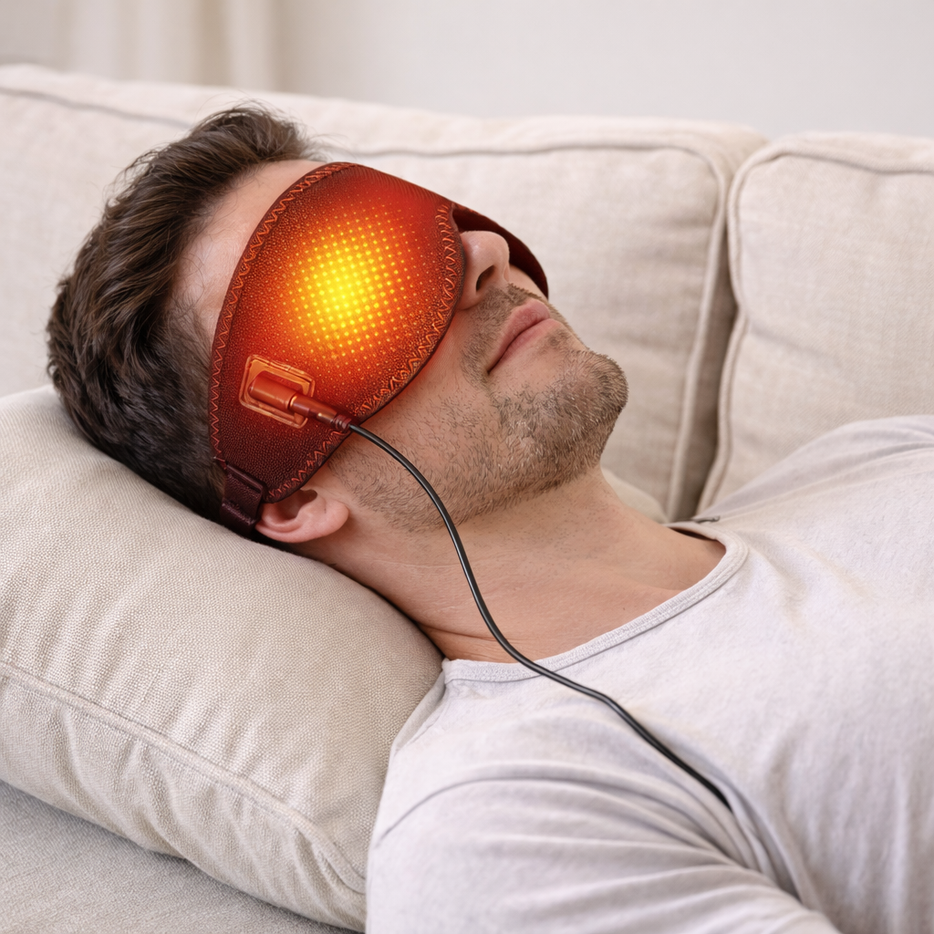 Heated eye mask